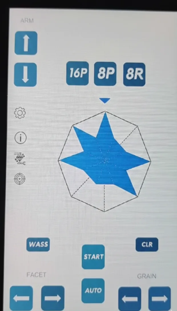 Facet control screen