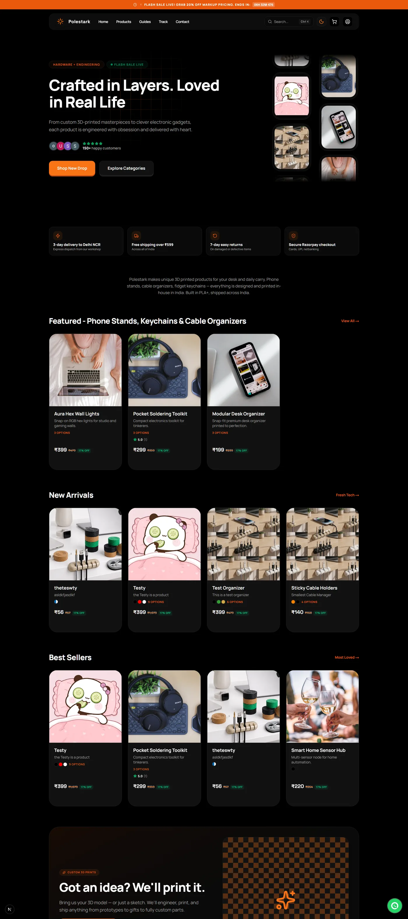 Full storefront page